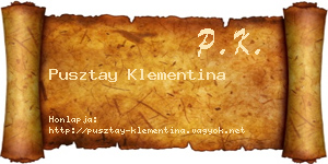 Pusztay Klementina névjegykártya